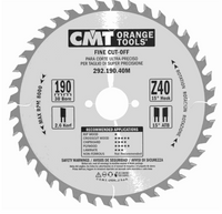CMT Piła do uniwersalnego cięcia drewna D190 F30 Z40 K2,6/1,6 292.190.40M
