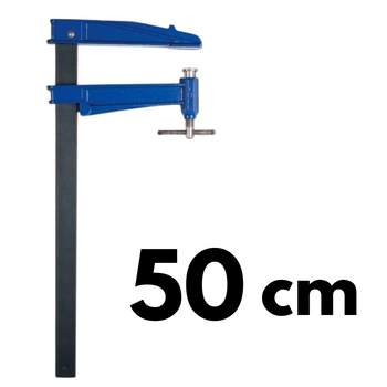 Ścisk śrubowy tłokowy S-50cm max. siła nacisku 700kg, ramię 22cm, szyna 40x10mm, rękojeść T PIHER P15050