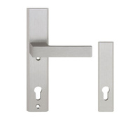 Klamko-szyld TOTAL długi szyld 92 mm na wkładkę PZ, inox plus