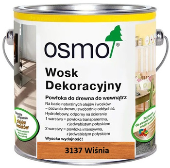 OSMO Wosk dekoracyjny transparentny WIŚNIA 3137 0,005L próbka