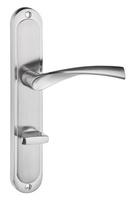 Klamka DIANA długi szyld 72 mm łazienkowa WC, nikiel szczotkowany