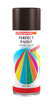 Farba Akrylowa spray Champion Perfect Paint 400ml brązowa rynna/dach RAL 8017 matowa