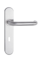 Klamka JOWISZ długi szyld 225x45 mm, 72 mm na klucz BB, stal nierdzewna