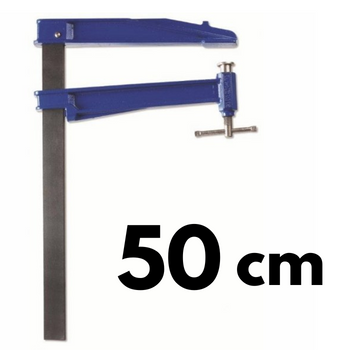 Ścisk śrubowy tłokowy K-50cm max. siła nacisku 500kg, ramię 30cm, szyna 40x10mm, rękojeść T PIHER P06050