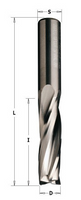 Frez spiralny. D=8 I=32 L=80 Z=3 obr. wyka (193.081.11)
