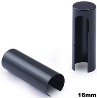 Nasadka płaska metalowa do zawiasu fi 16mm czarny mat