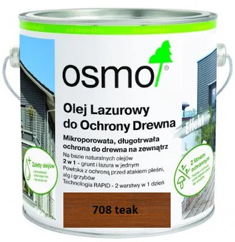 OSMO Olej lazurowy / Lazura olejna do ochrony drewna TEAK 708 0,005L próbka