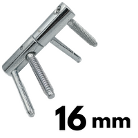 Zawias wkręcany regulowany 3D OTLAV EXACTA 16mm galw. na biało (kpl)