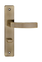 Klamka MONDO długi szyld 72 mm łazienkowa WC, patyna