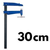 Ścisk śrubowy tłokowy S-30cm max. siła nacisku 700kg, ramię 22cm, szyna 40x10mm, rękojeść T PIHER P15030