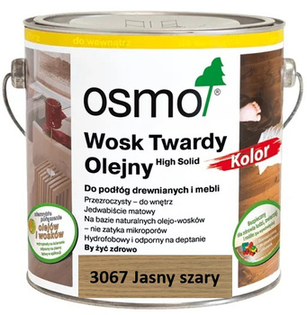 OSMO Wosk twardy olejny JASNY SZARY 3067 0,005L próbka