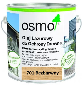 OSMO Olej lazurowy / Lazura olejna do ochrony drewna BEZBARWNA 701 0,005L próbka