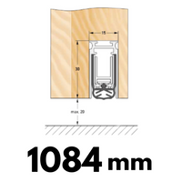 Uszczelniacz progowy Deventer DSD 1530 - długość 1084mm próg opadający
