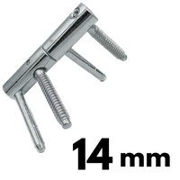 Zawias wkręcany regulowany 3D OTLAV EXACTA 14mm galw. na biało (kpl)