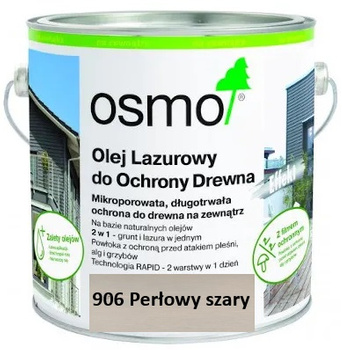 OSMO Olej lazurowy / Lazura olejna do ochrony drewna PERŁOWY SZARY 906 0,005L próbka