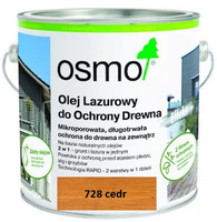 OSMO Olej lazurowy / Lazura olejna do ochrony drewna CEDR 728 0,005L próbka