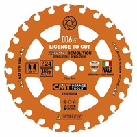 CMT Piła budowlana do cięcia drewna z gwoźździami DEMOLOTION D165 Z24 F20 K3,2/1,2 286.765.24H