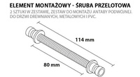 Zestaw do montażu antaby podwójnej.