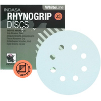 Rhynogrip INDASA White Line Krążki Ścierne Rzep 125mm 8H P- 100