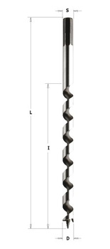 542.140.51 Wiertło HS D=14 I=155 L=230 S=hexagonal RH świder do drewna CMT