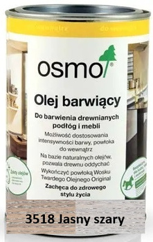 OSMO Olej barwiący / Bejca olejna JASNOSZARA 3518 0,125L