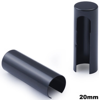 Nasadka płaska metalowa do zawiasu fi 20mm czarny mat