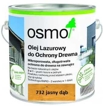 OSMO Olej lazurowy / Lazura olejna do ochrony drewna JASNY DĄB 732 0,005L próbka